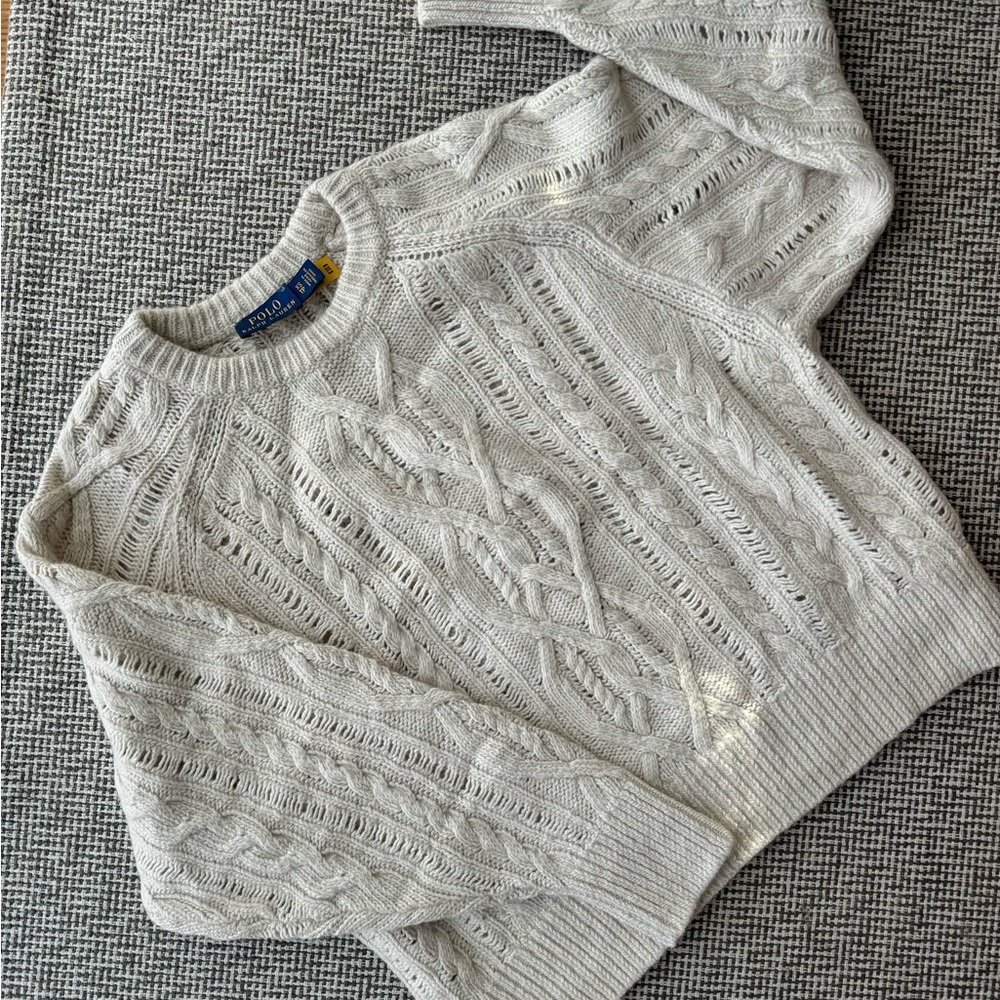 Ralph Lauren Cable Knit Cream Sweater